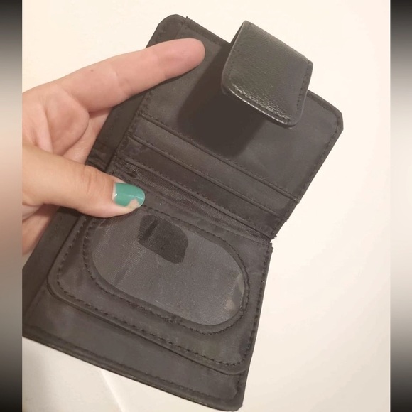 H&M Women’s Faux Leather Hobo Purse with Fringe & Wallet Set in Black- 2 Pieces - Picture 6 of 7